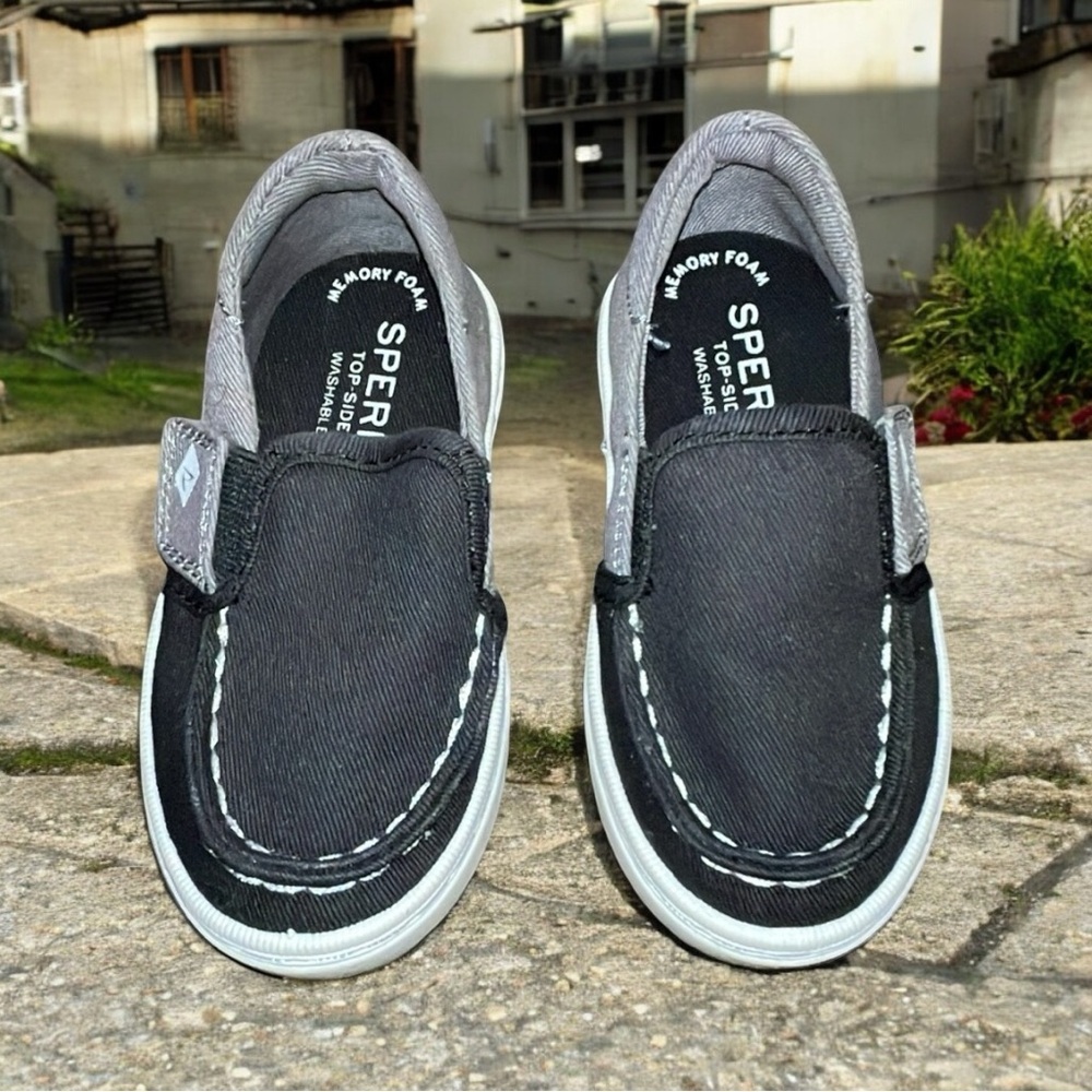 Sperry Kids Black Slip-On Shoes